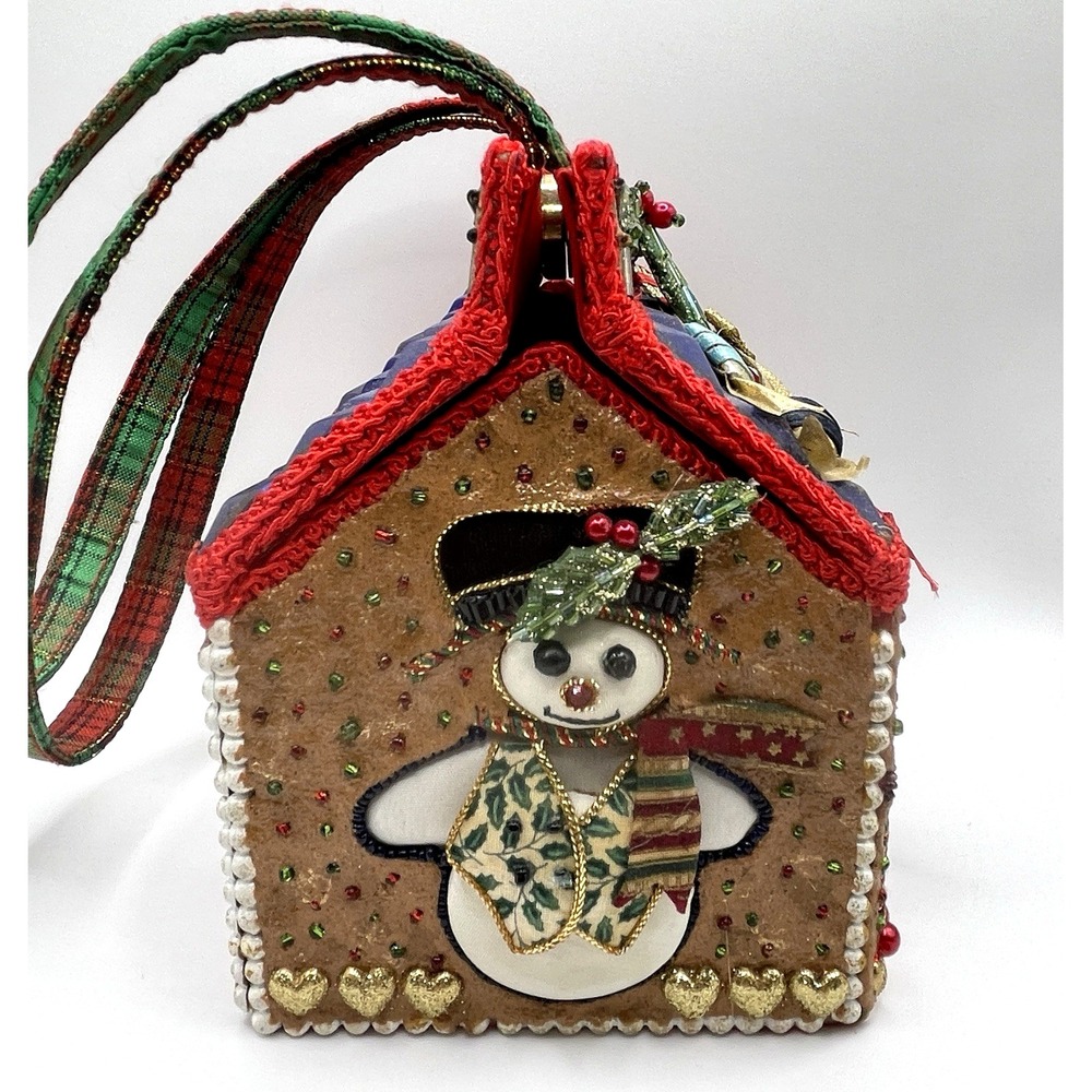 Vintage Mary Frances Gingerbread House Christmas Purse Handbag‎ - Picture 2 of 8